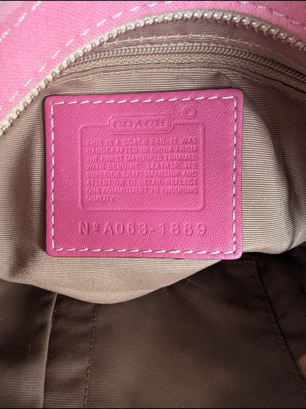 Coach Soho Twill Stripe Small Tote, a vintage - Picture 10 of 12